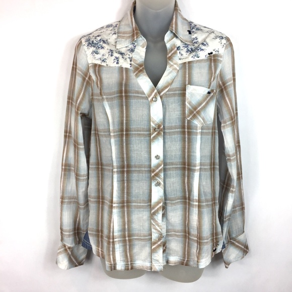 Talita Tops - TALITA Women's Western Style Button Down Shirt - S
